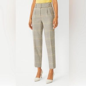 Ann Taylor Belted Taper Pants High Rise